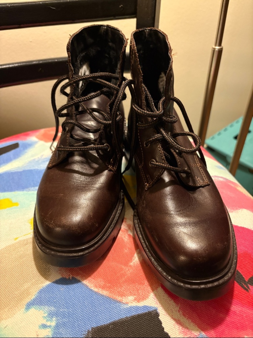 La Canadienne brown lace boots